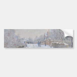 Snow at Argenteuil (by Claude Monet) Bumper Sticker