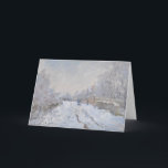 Snow at Argenteuil (by Claude Monet) Card<br><div class="desc">This design features an image of a famous oil-on-canvas painting by French impressionist Claude Monet (1840–1926). Its title is "Snow at Argenteuil" (or, in the original French, "Rue sous la neige, Argenteuil"). It is the largest of no less than eighteen works Monet painted of his home commune of Argenteuil while...</div>