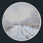 Snow at Argenteuil (by Claude Monet) Ceramic Knob<br><div class="desc">This design features an image of a famous oil-on-canvas painting by French impressionist Claude Monet (1840–1926). Its title is "Snow at Argenteuil" (or, in the original French, "Rue sous la neige, Argenteuil"). It is the largest of no less than eighteen works Monet painted of his home commune of Argenteuil while...</div>