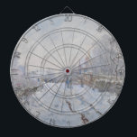 Snow at Argenteuil (by Claude Monet) Dartboard<br><div class="desc">This design features an image of a famous oil-on-canvas painting by French impressionist Claude Monet (1840–1926). Its title is "Snow at Argenteuil" (or, in the original French, "Rue sous la neige, Argenteuil"). It is the largest of no less than eighteen works Monet painted of his home commune of Argenteuil while...</div>