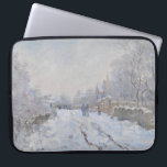 Snow at Argenteuil (by Claude Monet) Laptop Sleeve<br><div class="desc">This design features an image of a famous oil-on-canvas painting by French impressionist Claude Monet (1840–1926). Its title is "Snow at Argenteuil" (or, in the original French, "Rue sous la neige, Argenteuil"). It is the largest of no less than eighteen works Monet painted of his home commune of Argenteuil while...</div>