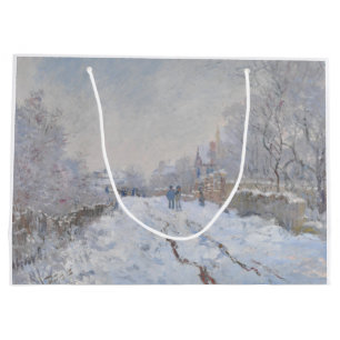 Snow at Argenteuil (by Claude Monet) Large Gift Bag