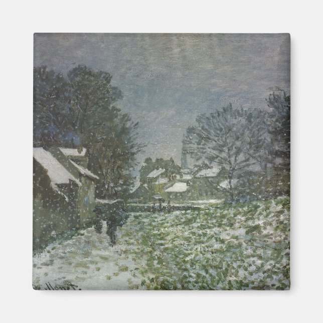 Snow at Argenteuil by Claude Monet Magnet (Front)
