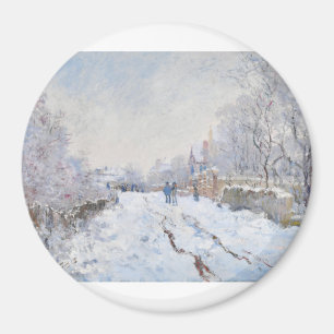 Snow at Argenteuil by Claude Monet Magnet