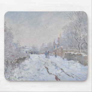 Snow at Argenteuil (by Claude Monet) Mouse Pad