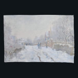 Snow at Argenteuil (by Claude Monet) Pillowcase<br><div class="desc">This design features an image of a famous oil-on-canvas painting by French impressionist Claude Monet (1840–1926). Its title is "Snow at Argenteuil" (or, in the original French, "Rue sous la neige, Argenteuil"). It is the largest of no less than eighteen works Monet painted of his home commune of Argenteuil while...</div>