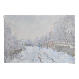Snow at Argenteuil (by Claude Monet) Pillowcase