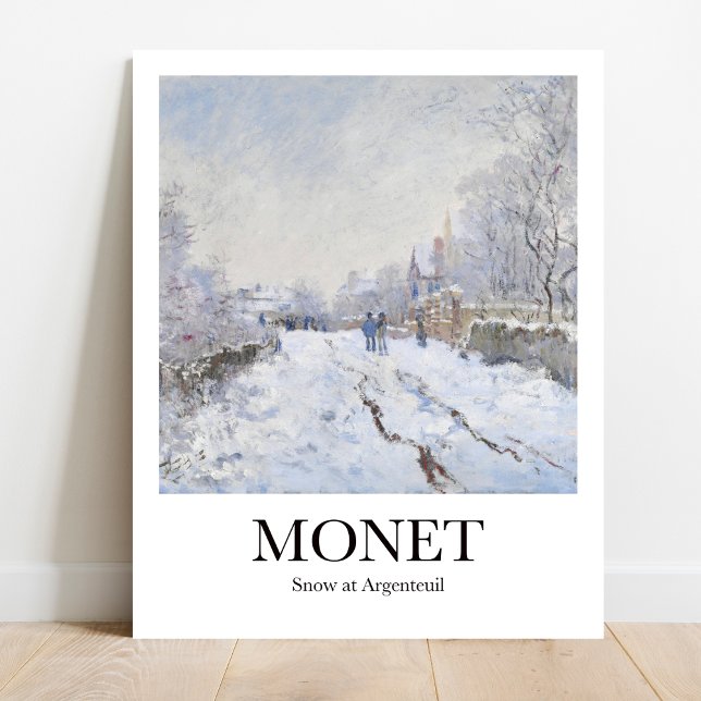 Snow at Argenteuil by Claude Monet Poster (Monet's Winter Wonderland: "Snow at Argenteuil." Bring peace to your walls)