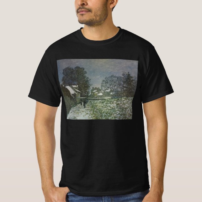 Snow at Argenteuil by Claude Monet T-Shirt (Front)