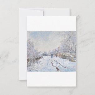 Snow at Argenteuil by Claude Monet Thank You Card