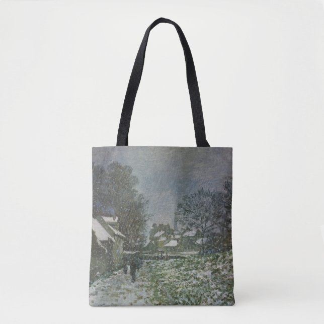 Snow at Argenteuil by Claude Monet Tote Bag (Front)
