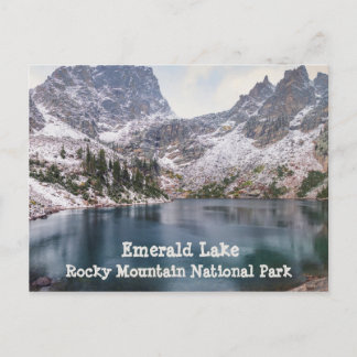 Snow at Emerald Lake Rocky Mountain National Park Postcard