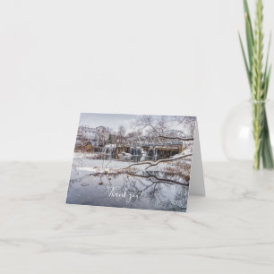 Snow At Finley Dam Thank You Card