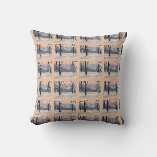 "SNOW AT GEORGE ROGERS CHRISTMAS " THROW PILLOW (Front)