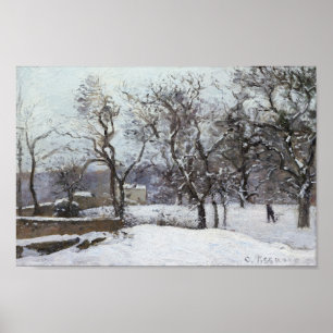 Snow at Louveciennes (1870) by Camille Pissarro Poster