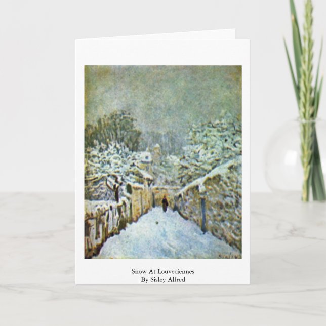 Snow At Louveciennes By Sisley Alfred Card (Front)