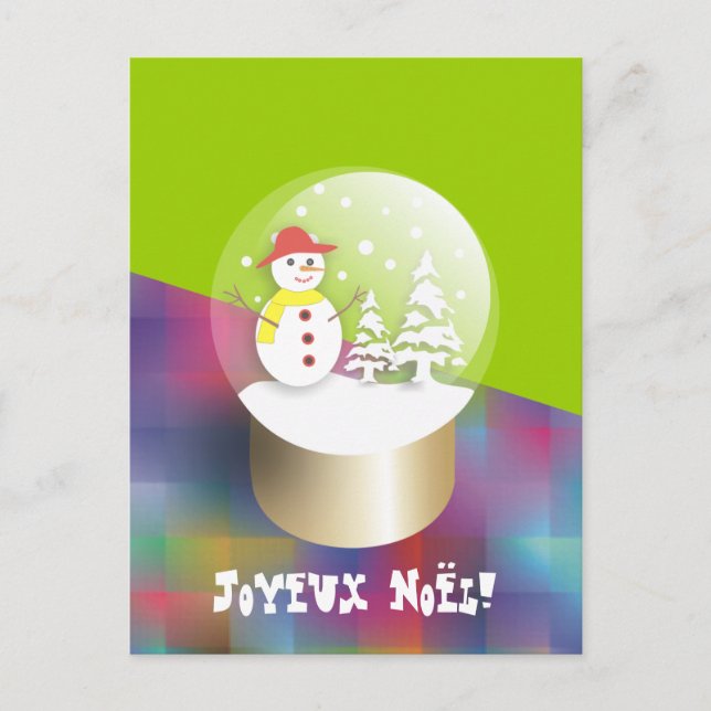 Snow ball Snow globe postcard (Front)