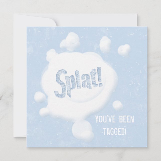 Snow Ball Splat! Party Invitation (Front)