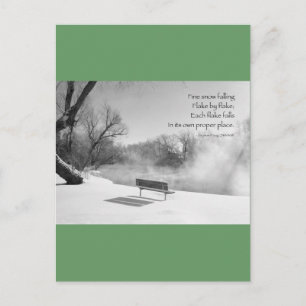 Snow Bench in Silence Postcard
