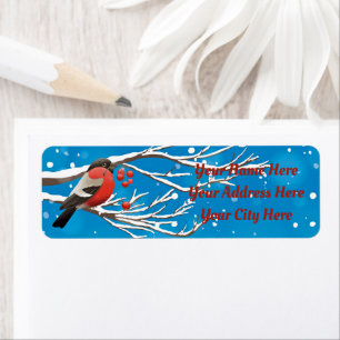 Snow Bird Return Address Label