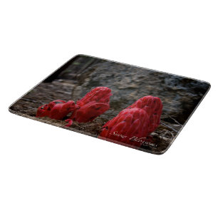Snow Blossoms Cutting Board