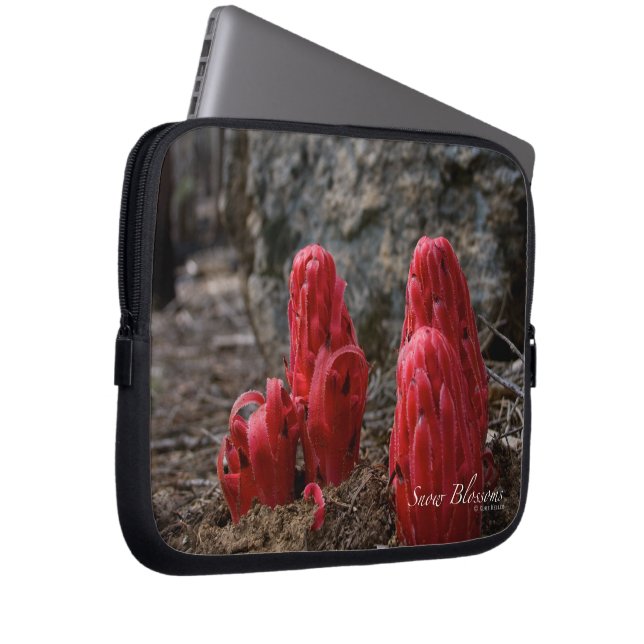 Snow Blossoms Laptop Sleeve (Front Right)