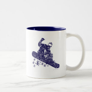 Snow-Boarder Two-Tone Coffee Mug