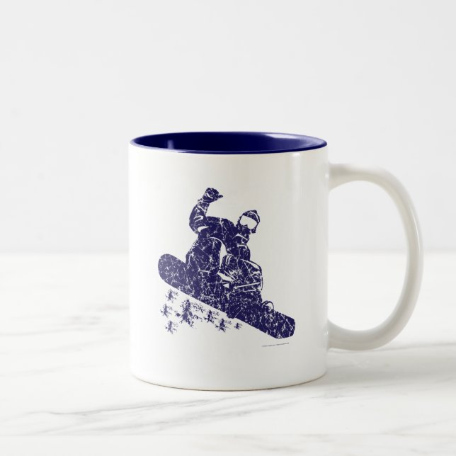Snow-Boarder Two-Tone Coffee Mug (Right)