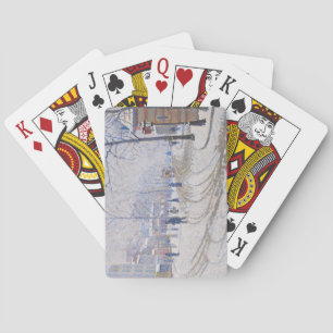 Snow, Boulevard de Clichy, Paris, 1886 Playing Cards