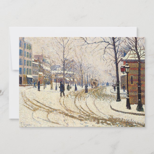 Snow, Boulevard de Clichy, Paris by Paul Signac (Front)
