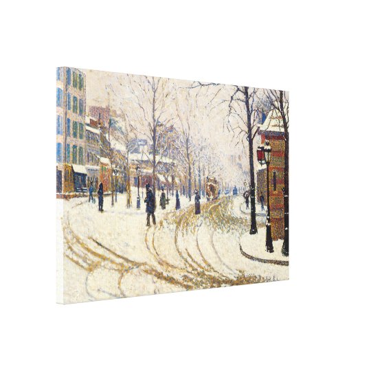 Snow, Boulevard de Clichy, Paris by Paul Signac Canvas