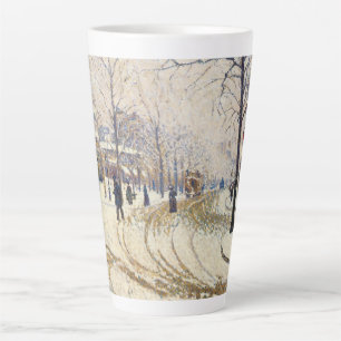 Snow, Boulevard de Clichy, Paris by Paul Signac Latte Mug