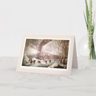 Snow Bound Train Thinking of You Card
