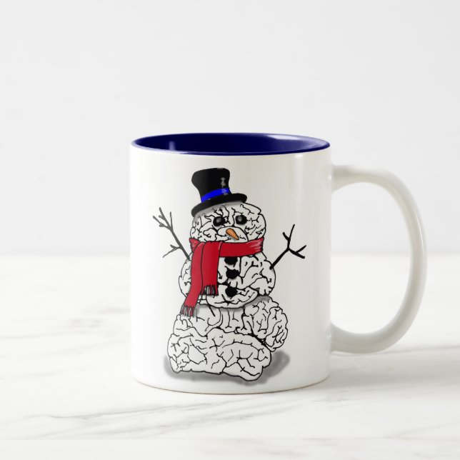Snow Brain Two-Tone Coffee Mug (Right)