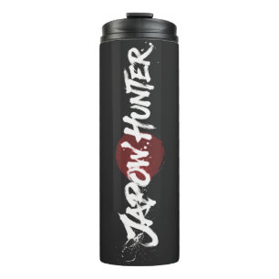 Snow Brush Art - Japow Hunter - Black Thermal Tumbler