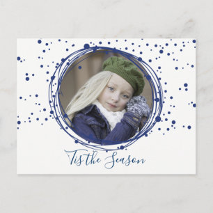 Snow Bubbles Christmas Wreath Photo Postcard
