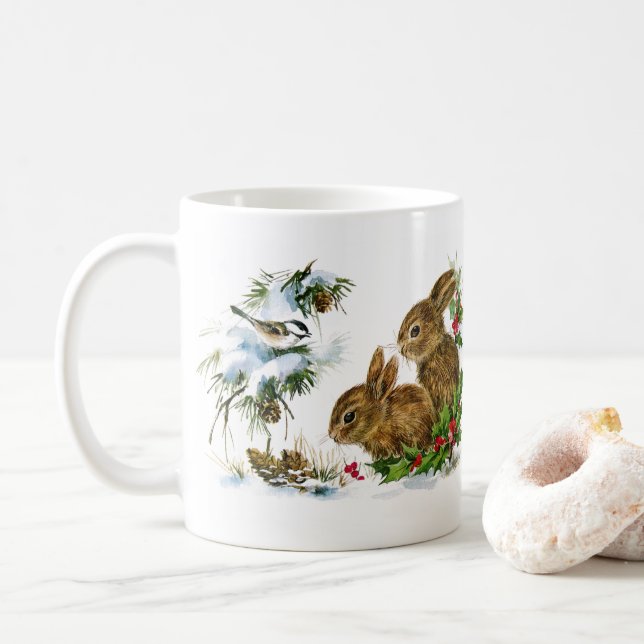 Snow Bunnies Coffee Mug (With Donut)
