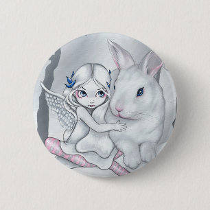 "Snow Bunny" Button