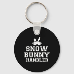 Snow Bunny Handler Funny Skiing Ski Vacation Skier Key Ring
