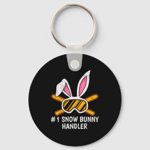 Snow bunny handler number 1 ski bunnies ski apres key ring