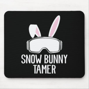 Snow Bunny Tamer Ski Funny Apres Party Skiing Skie Mouse Pad