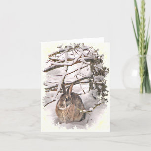 Snow Bunny Thank You Card