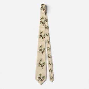 Snow Bunting John James Audubon's Birds of America Tie