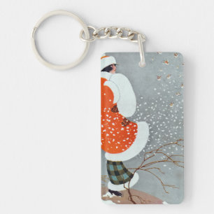 Snow Buntings - Will Hammell Key Ring