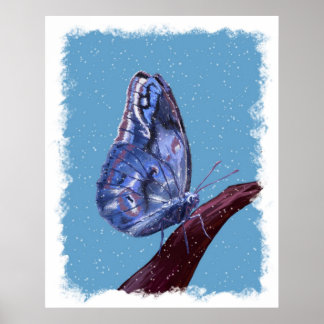 Snow Butterfly Poster