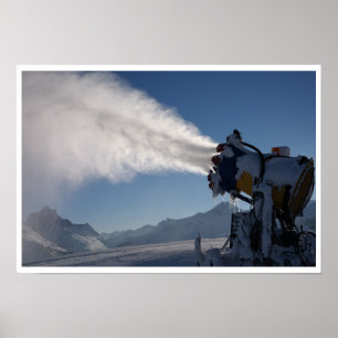 Snow Canon, Snow Gun, Snow Maker, Shooting Snow Poster