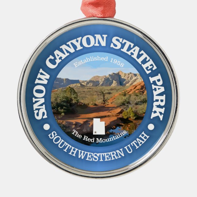 Snow Canyon SP Metal Ornament (Front)