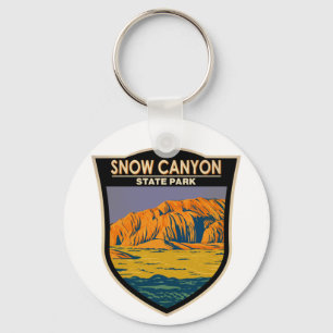 Snow Canyon State Park Utah Vintage Key Ring