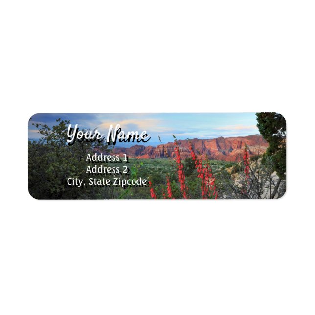 Snow Canyon Utah Return Address Label (Front)