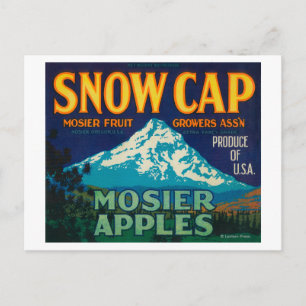 Snow Cap Apple Crate LabelMosier, OR Postcard